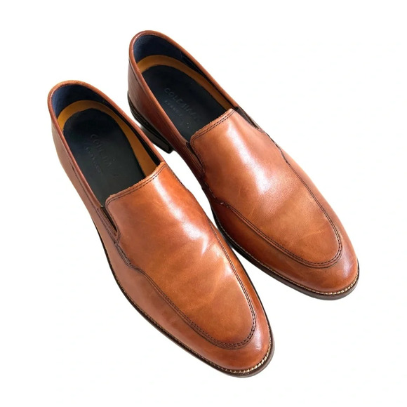 SOLD Cole Haan Genuine Leather Lenox Hill Venetian brown Loafers 9 - Picture 3 of 8